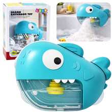 Vannimänguasi Lean Toys Shark Bath Toy Foam Machine, sinine