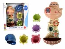 Vannimänguasjade komplekt Lean Toys Sea Animals & Ship 12234, pruun