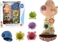 Vannimänguasjade komplekt Lean Toys Laev Sea Animals, erinevad värvid