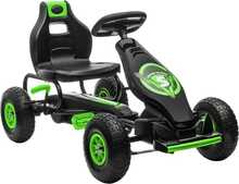 Laste kart Homcom, roheline+must