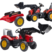Pedaaltraktor Falk Supercharger haagisega, punane