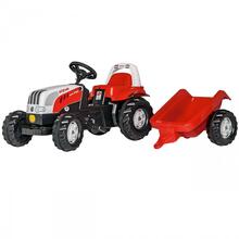 Pedaaltraktor Rolly Toys rollyKid Steyr, valge/punane