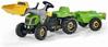 Pedaaltraktor kopaga ja haagisega Rolly Toys RollyKid-X, roheline