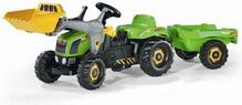 Pedaaltraktor kopaga ja haagisega Rolly Toys RollyKid-X, roheline