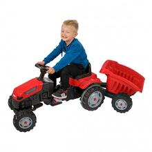 Lastetraktor pedaalidega ja haagisega WOOPIE GoTrac, punane