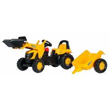 Pedaaltraktor Rolly Toys 023837, must/kollane