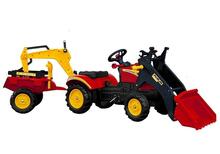 Pedaaltraktor Lean Toys Benson, punane