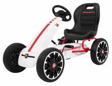 Polsterdatav pedaalkart ABARTH, valge