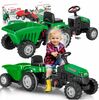 Pedaaltraktor Pilsan XXL haagisega, roheline