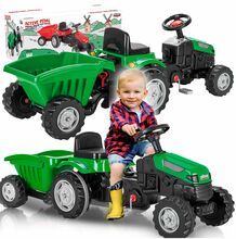 Pedaaltraktor Pilsan XXL haagisega, roheline