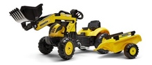 Pedaaltraktor Falk Komatsu 2076M, kollane