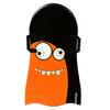 Kelk Hamax Mini Surfer 550046, must/oranž