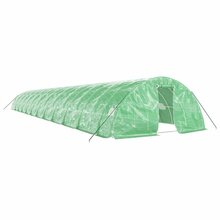 vidaXL kasvuhoone terasraamiga, 24x5x2,3m, 120m2, roheline