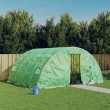 vidaXL kasvuhoone terasraamiga, roheline, 20 m2 , 5x4x2,3 m