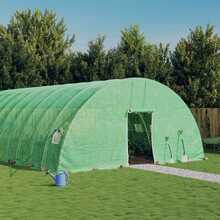 Kasvuhoone terasraamiga vidaXL, 10x6x2,85m, 60m2, roheline
