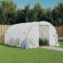 Kasvuhoone vidaXL terasraamiga, 4x3x2m, 12m2, valge
