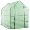 vidaXL kasvuhoone 12 riiuliga, 143x214x196cm, teras