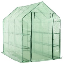 vidaXL kasvuhoone 12 riiuliga, 143x214x196cm, teras