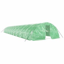 vidaXL kasvuhoone terasraamiga, 22x5x2,3m, 110m2, roheline