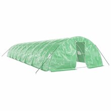 vidaXL kasvuhoone terasraamiga, 16x5x2,3m, 80m2, roheline