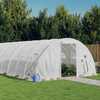 vidaXL kasvuhoone terasraamiga, 24x4x2m, 96m2, valge