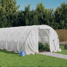 Kasvuhoone terasraamiga, 20x3x2m, 60m2, valge