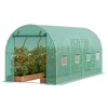 Kasvuhoone Vevor, 4.45x1.95x1.92 m, tsingitud terasraam, PE kate