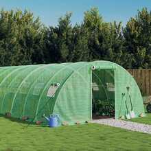 vidaXL kasvuhoone terasraamiga, 24x4x2m, 96m2, roheline