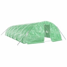 Kasvuhoone vidaXL terasraamiga, 12x5x2,3m, 60m2, roheline