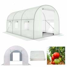 Kasvuhoone Longwell, 3x2x2 m, metallraam, valge polüetüleenkate