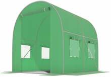 Kasvuhoone FunFit, roheline, akendega, 3x2x2 m