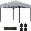 Paviljon Outsunny, 3 x 3 m, veekindel, stabiilne, talvekindel, kokkupandav, helehall