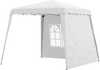 Paviljon Outsunny, 2,4 x 2,4 m, külgseintega, valge