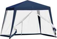 Paviljon Outsunny, 3 x 3 m, sääsevõrguga, sinine