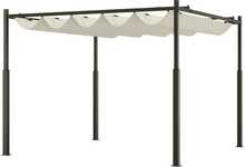 Paviljon Outsunny, 3 x 3 m, kreemjasvalge