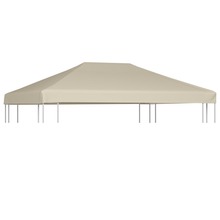 vidaXL varjualuse katus, 4x3m, 310g/m2, kreemjas