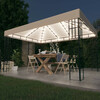 Paviljon LED-tuledega, 3 x 4 m, kreemjas