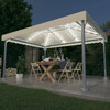 Paviljon LED-tuledega, 400 x 300 cm, kreemjas
