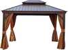 Varikatus Home4you Sunset, 3,65 x 4,85 x 2/2,7 m, pruun/beež