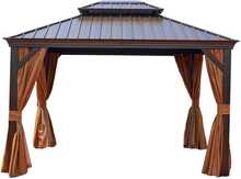 Varikatus Home4you Sunset, 3,65 x 4,85 x 2/2,7 m, pruun/beež