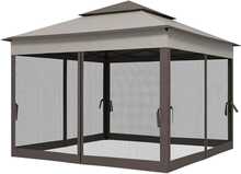 Aiapaviljon Outsunny 3,25x3,25x2,65 m, helehall