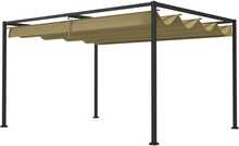 Paviljon Outsunny, 3 x 2 m, metallist terrassikatus, khaki