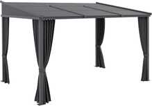 Terrassi varikatus Outsunny, 3,65 x 2,55 m, tumehall