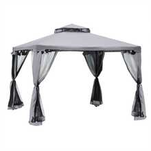 Paviljon Outsunny, 3 x 3 x 2,6 m, helehall