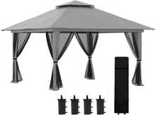 Paviljon Outsunny, 4 x 4 m, tumehall