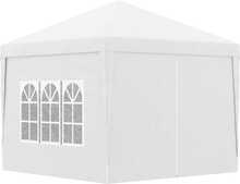 Paviljon Outsunny, 3 x 3 m, valge