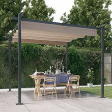 Paviljon eemaldatava katusega, 3 x 3 m, pruunikashall