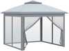 Aiapaviljon Outsunny Tonnelle, 3 x 3 m, metall, hall
