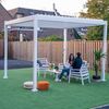 Paviljon Pergola Premium Brevo, 3 x 4 m, valge