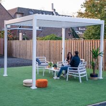 Paviljon Pergola Premium Brevo, 3 x 4 m, valge